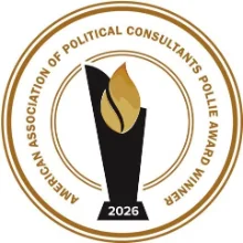 Award badge recognizing DonorBureau's data analytics work